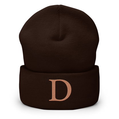 Detroit 'Old French D' Cuffed Beanie (Copper)