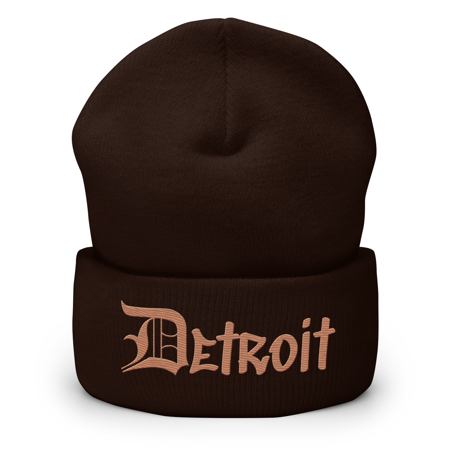 'Detroit' Cuffed Beanie (OED Tag Font) | Copper