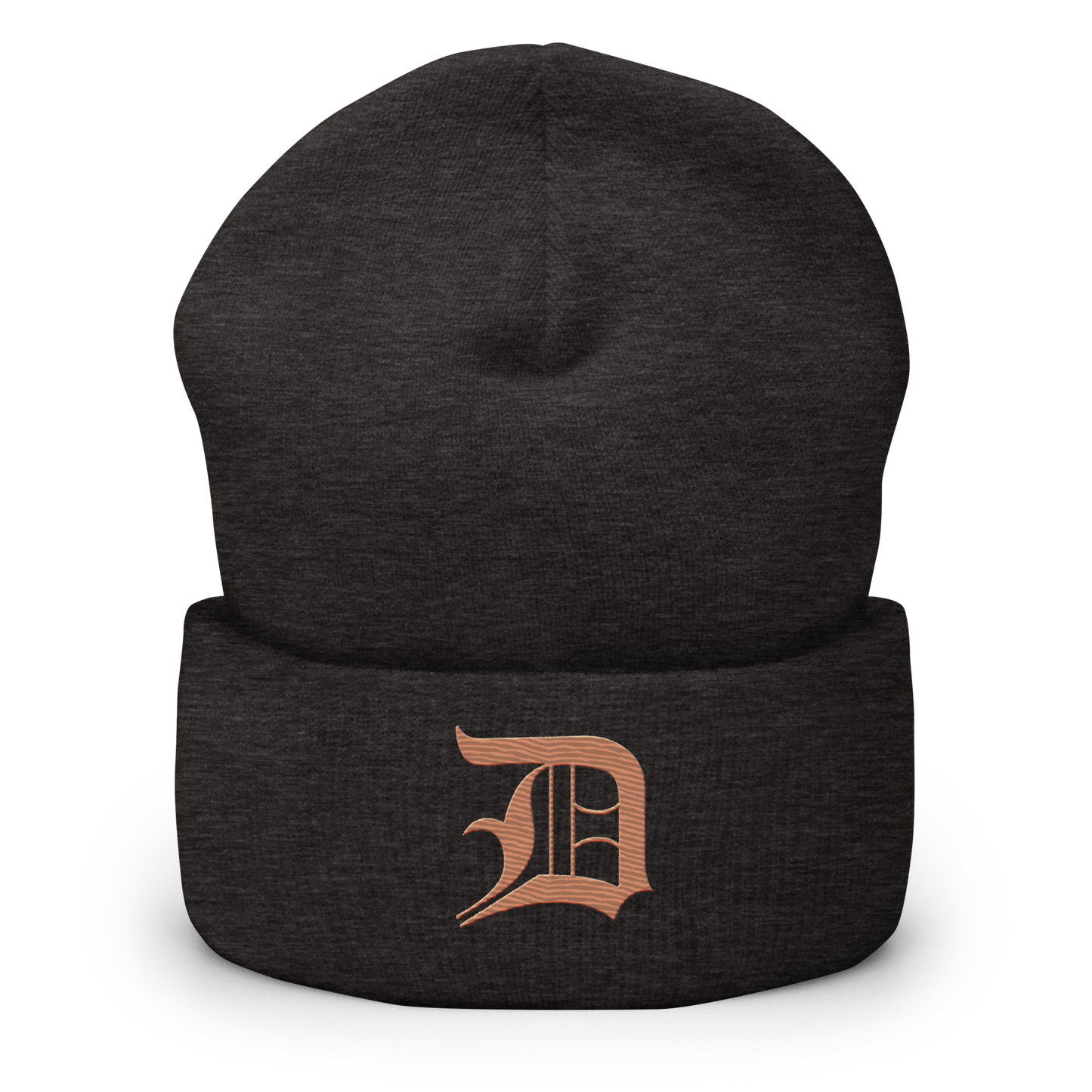 Detroit 'Old English D' Cuffed Beanie (Copper)