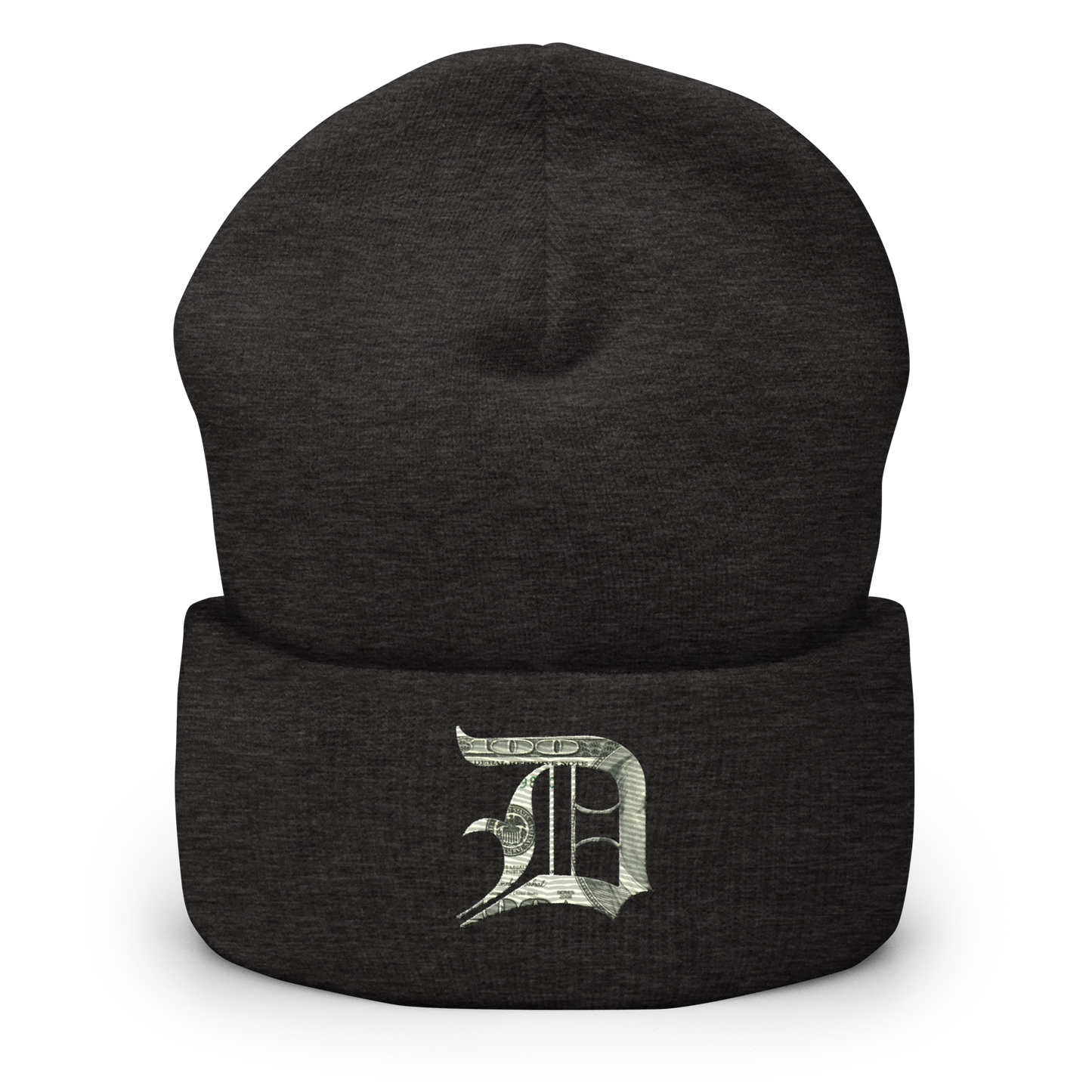 Detroit 'Old English D' Cuffed Beanie (Benjamins Edition)