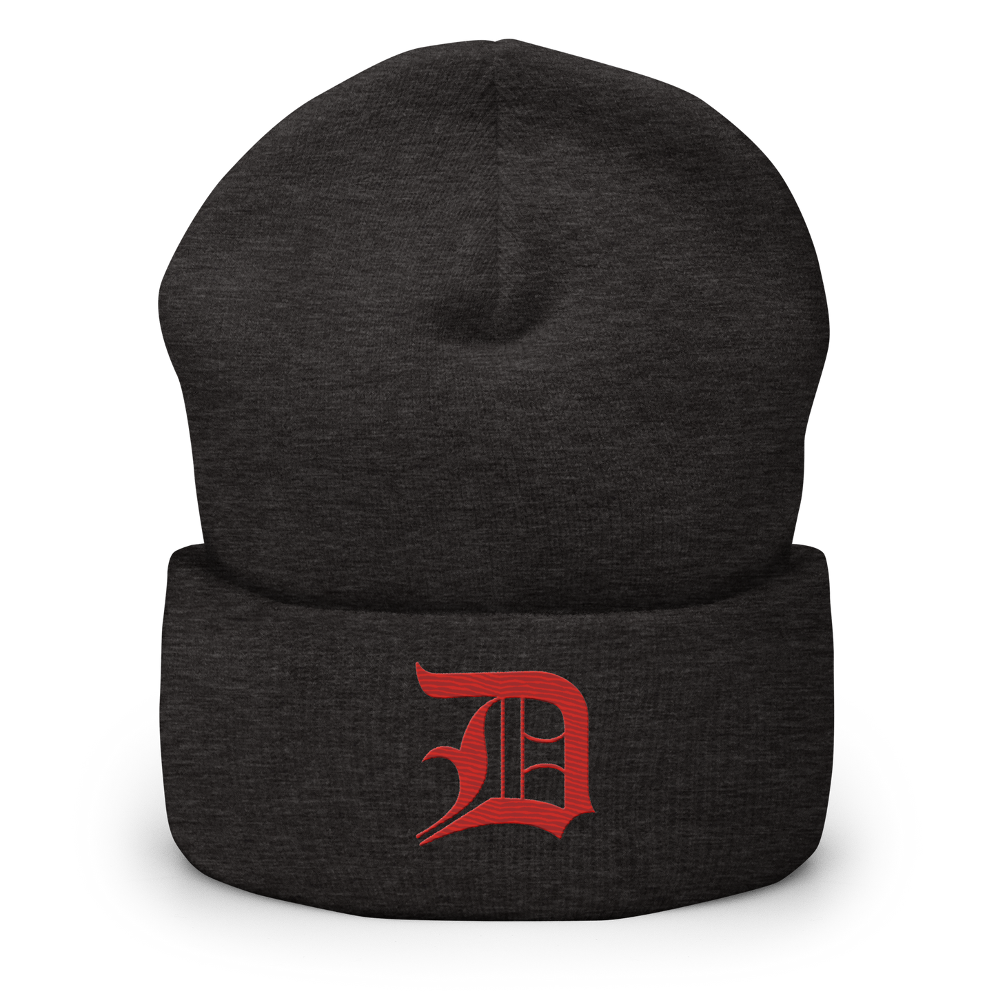 Detroit 'Old English D' Cuffed Beanie (Aliform Red)