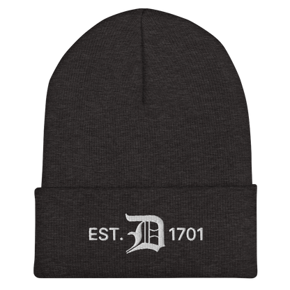 Detroit 'EST. 1701' Cuffed Beanie (w/ Old English 'D')