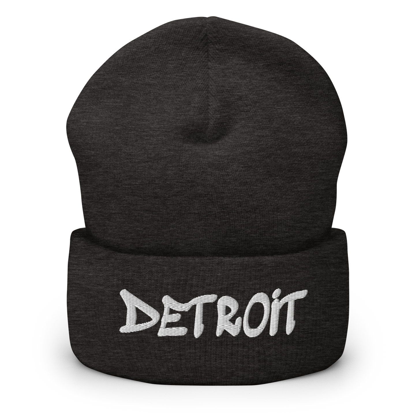 'Detroit' Cuffed Beanie (Tag Font)