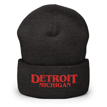 'Detroit Michigan' Cuffed Beanie (80s Teen Drama Parody)