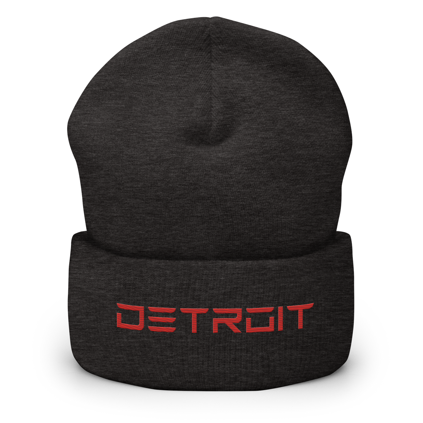 'Detroit' Cuffed Beanie (Electric Font) | Red