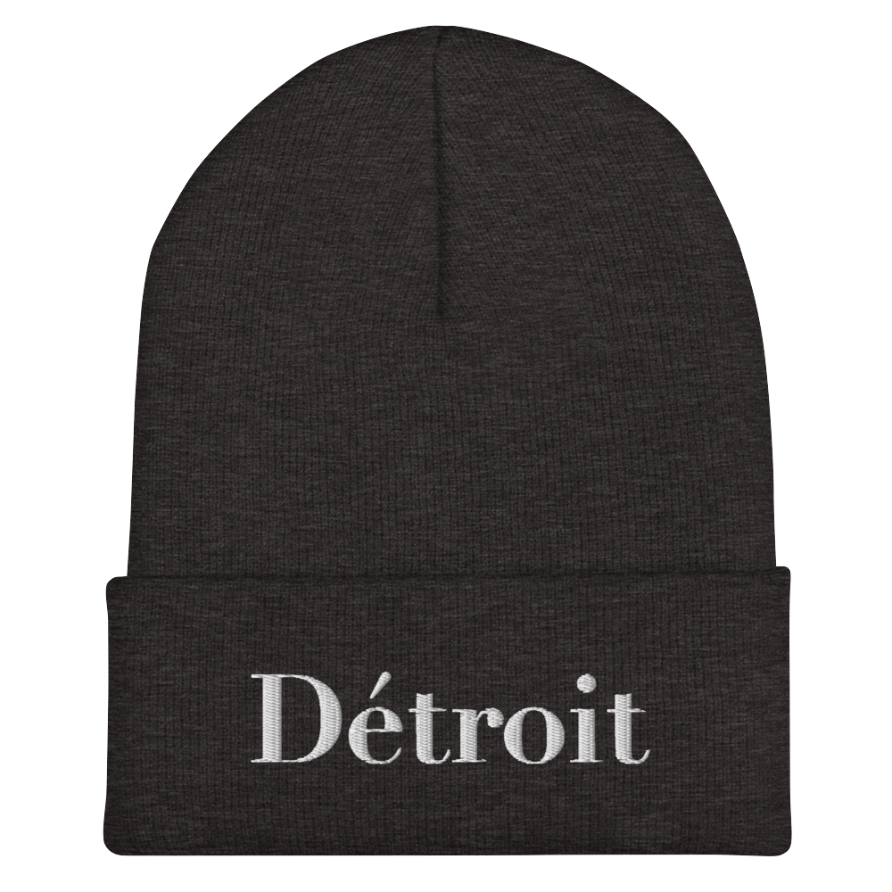 'Détroit' Cuffed Beanie (Didone Font)