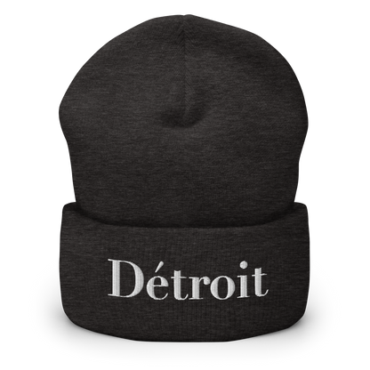 'Détroit' Cuffed Beanie (Didone Font)