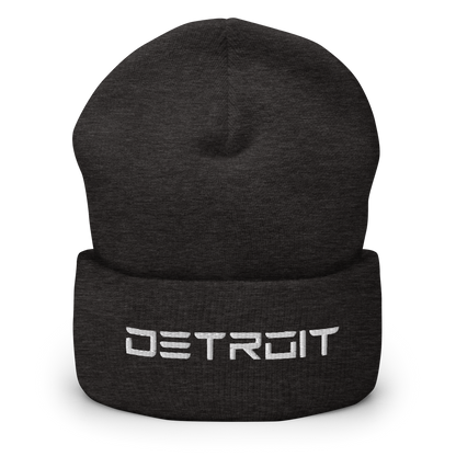 'Detroit' Cuffed Beanie (Electric Font)