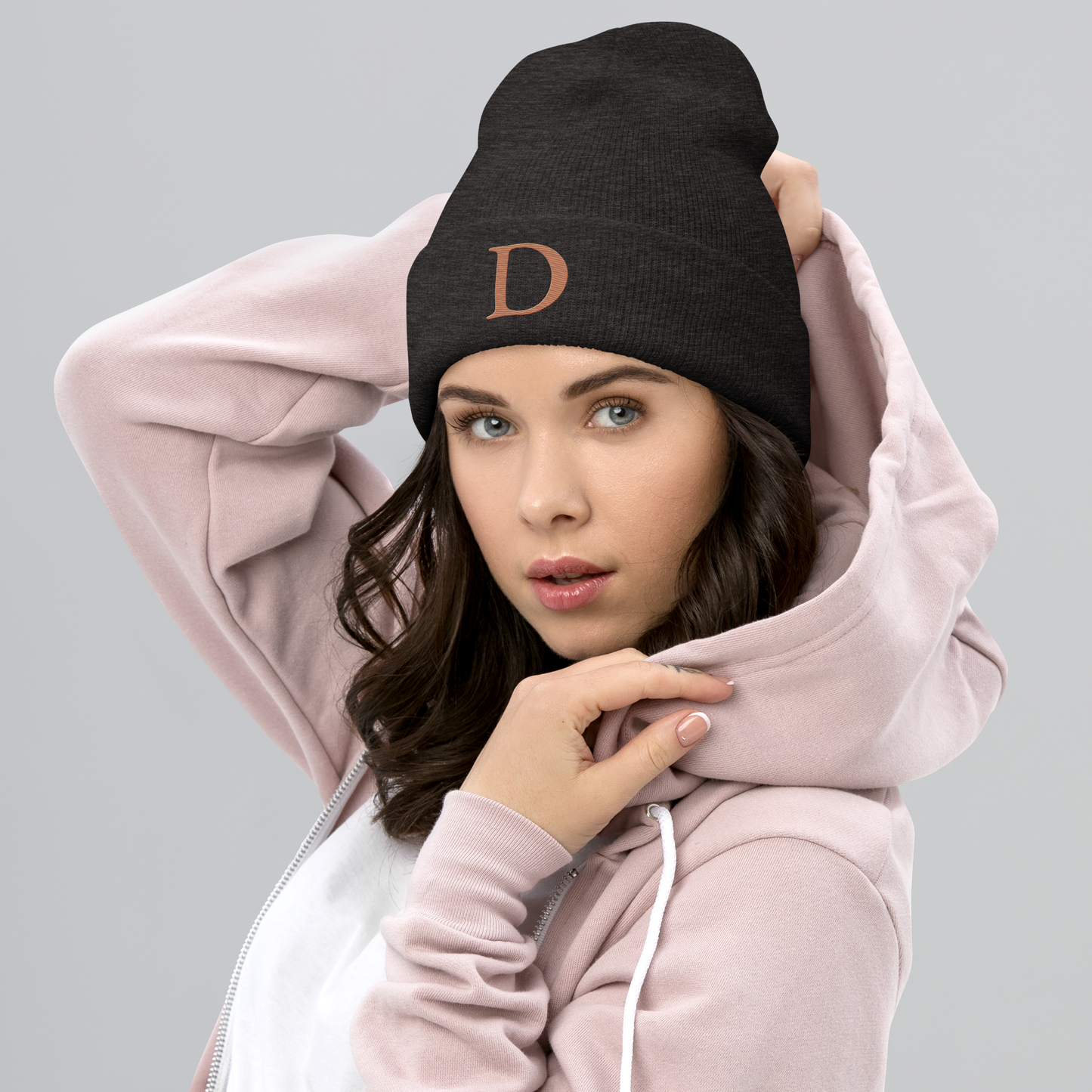 Detroit 'Old French D' Cuffed Beanie (Copper)