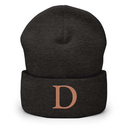 Detroit 'Old French D' Cuffed Beanie (Copper)