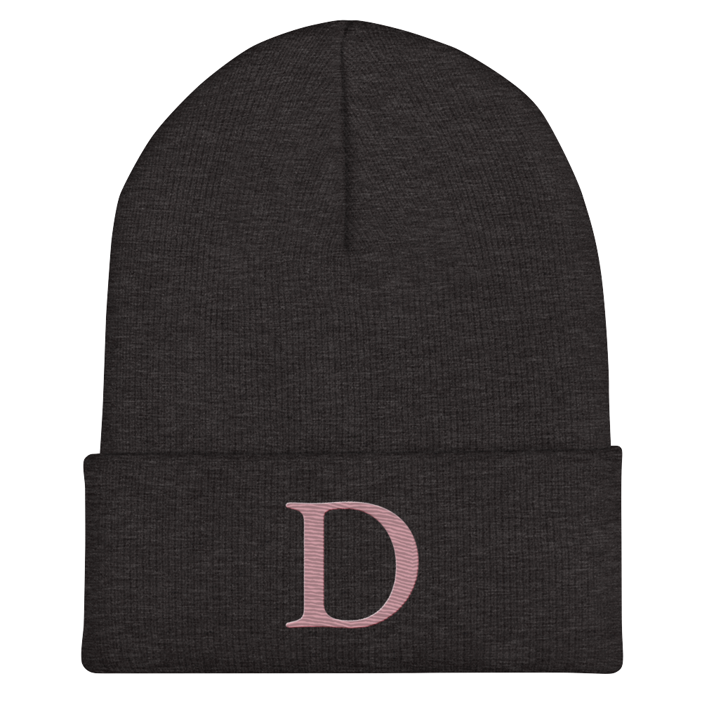 Detroit 'Old French D' Cuffed Beanie (Cherry Blossom Pink)