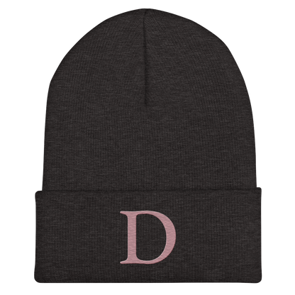 Detroit 'Old French D' Cuffed Beanie (Cherry Blossom Pink)