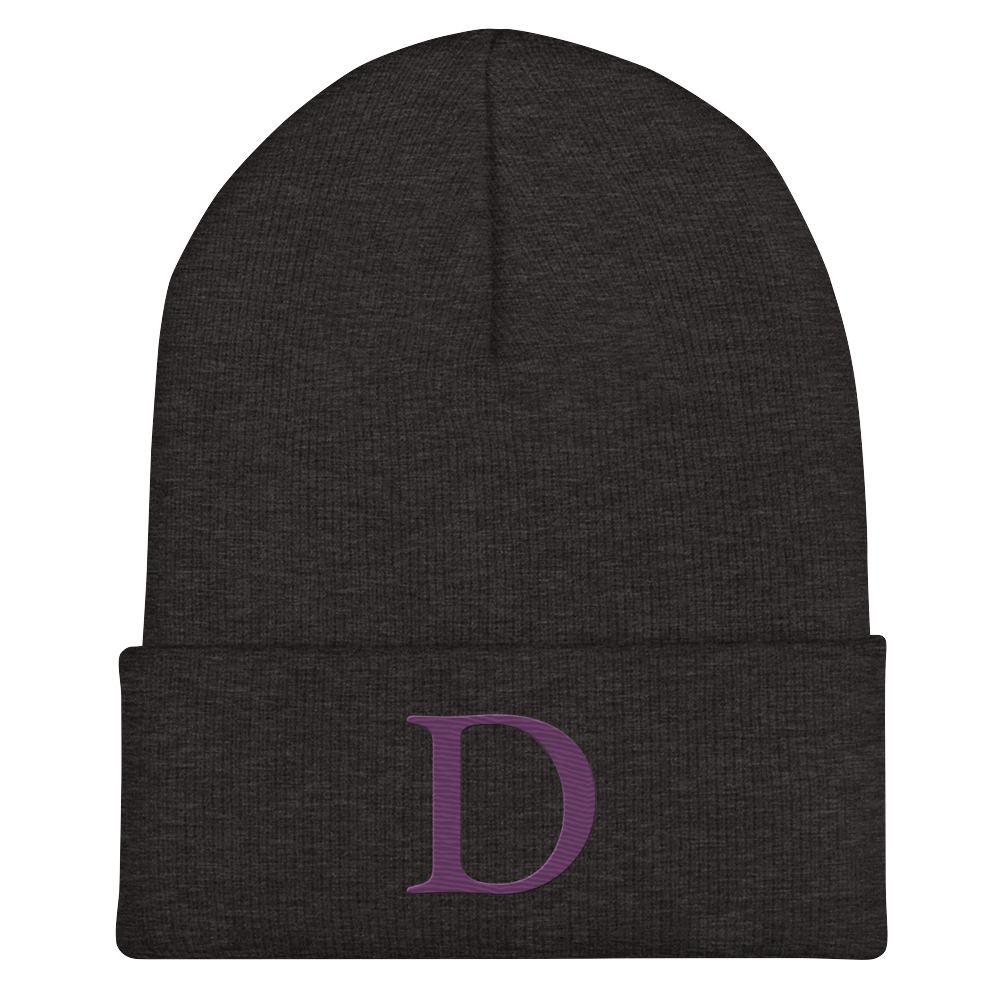 Detroit 'Old French D' Cuffed Beanie (Plum)