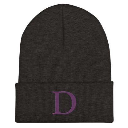 Detroit 'Old French D' Cuffed Beanie (Plum)