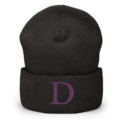 Detroit 'Old French D' Cuffed Beanie (Plum)