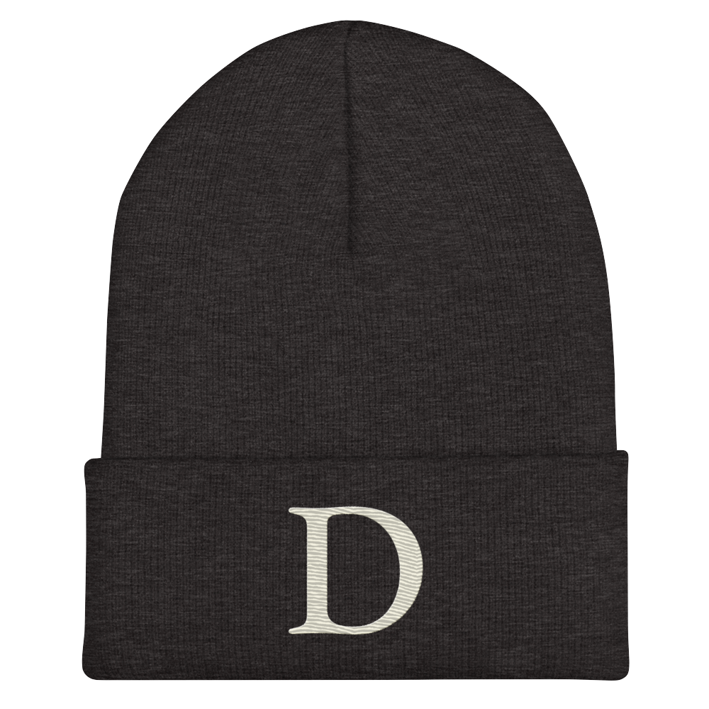 Detroit 'Old French D' Cuffed Beanie (Ivory White)