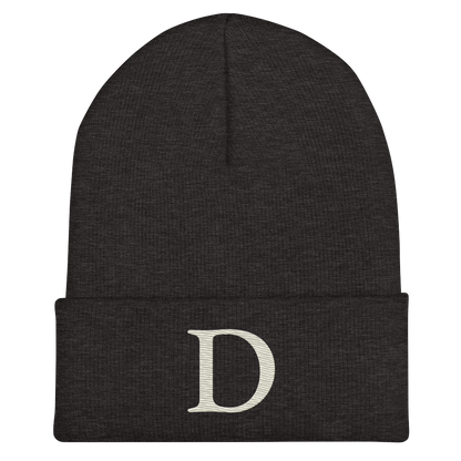 Detroit 'Old French D' Cuffed Beanie (Ivory White)