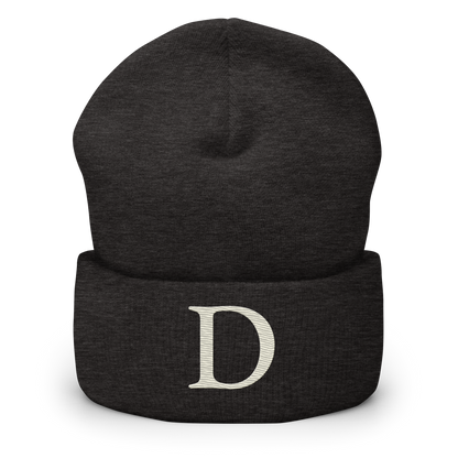 Detroit 'Old French D' Cuffed Beanie (Ivory White)