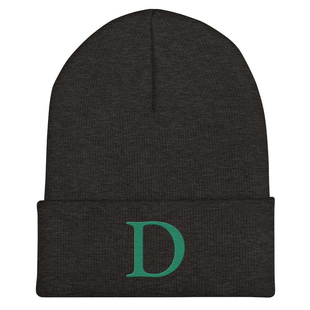 Detroit 'Old French D' Cuffed Beanie (Emerald Green)