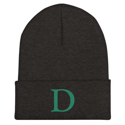 Detroit 'Old French D' Cuffed Beanie (Emerald Green)