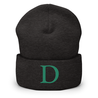 Detroit 'Old French D' Cuffed Beanie (Emerald Green)