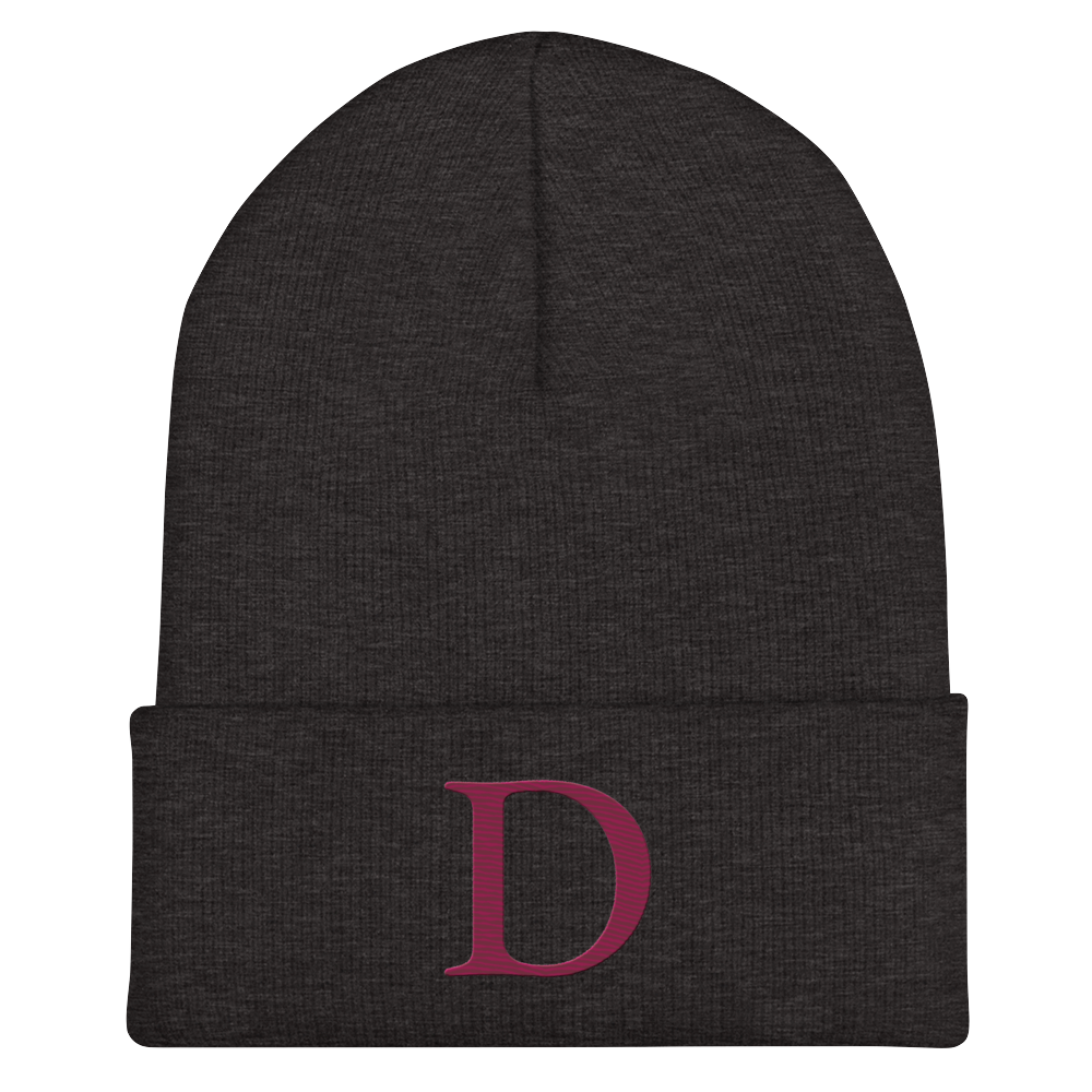 Detroit 'Old French D' Cuffed Beanie (Ruby Red)