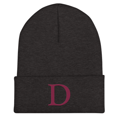 Detroit 'Old French D' Cuffed Beanie (Ruby Red)