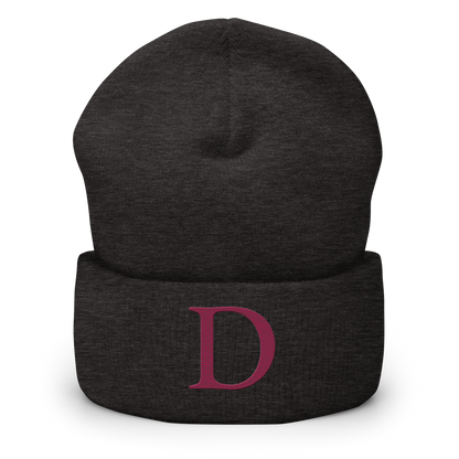 Detroit 'Old French D' Cuffed Beanie (Ruby Red)