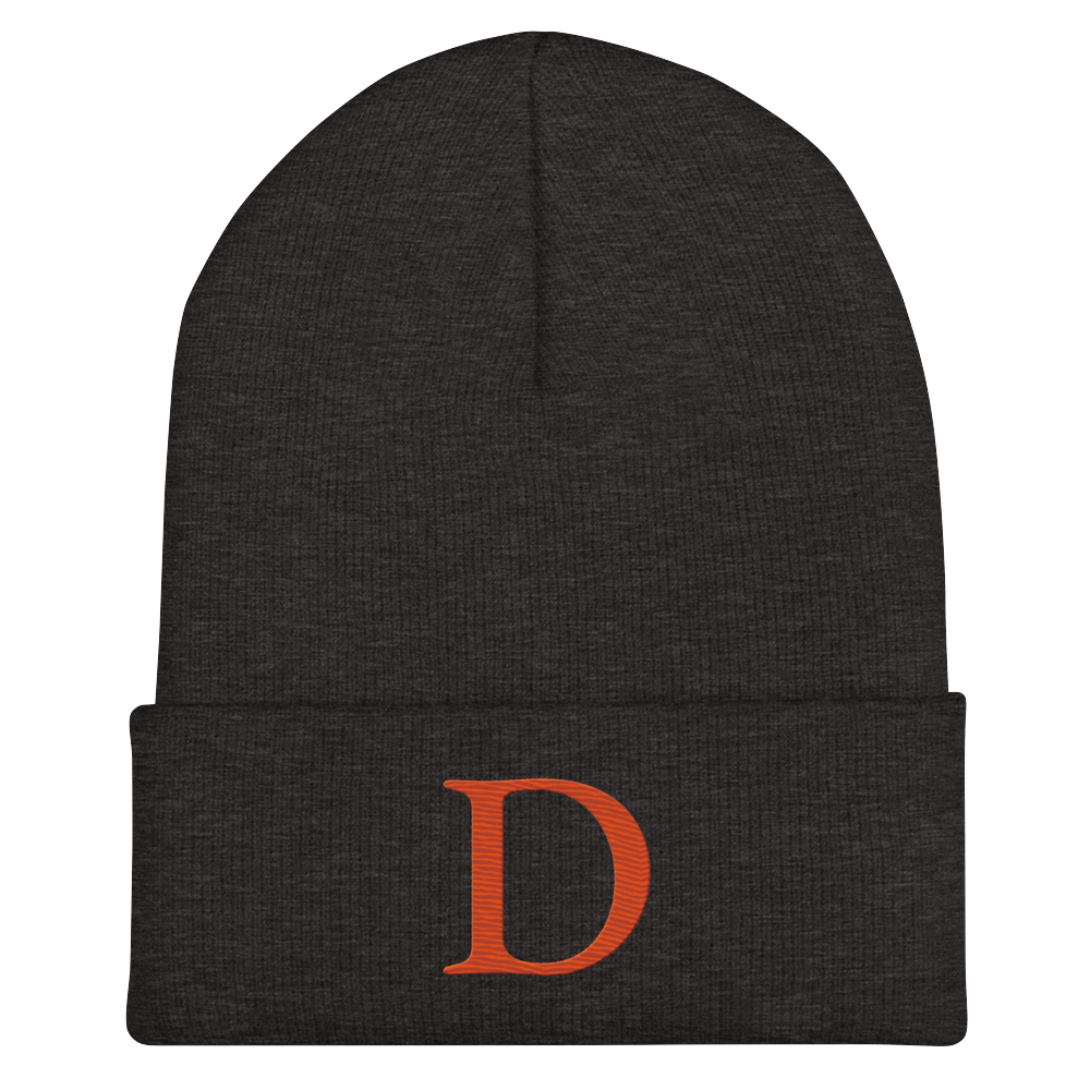 Detroit 'Old French D' Cuffed Beanie (Orange)