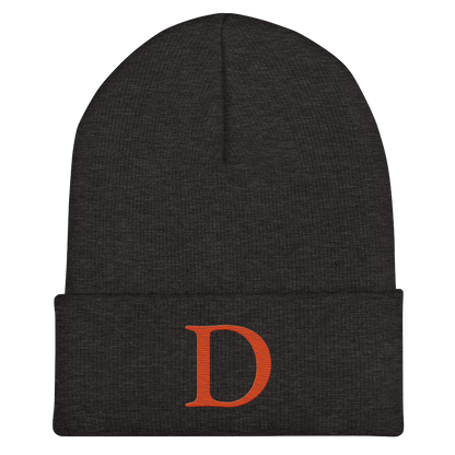 Detroit 'Old French D' Cuffed Beanie (Orange)