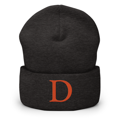 Detroit 'Old French D' Cuffed Beanie (Orange)