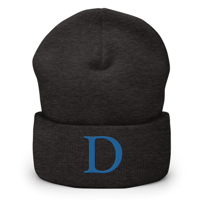 Detroit 'Old French D' Cuffed Beanie (Azure)