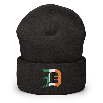 Detroit 'Old English D' Cuffed Beanie (Irish Edition)