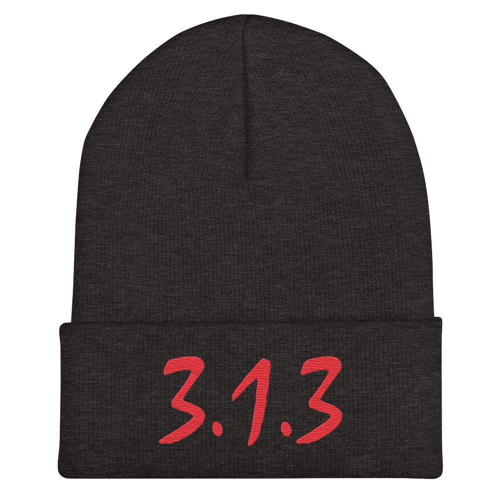 Detroit '313' Cuffed Beanie (Compton Font)