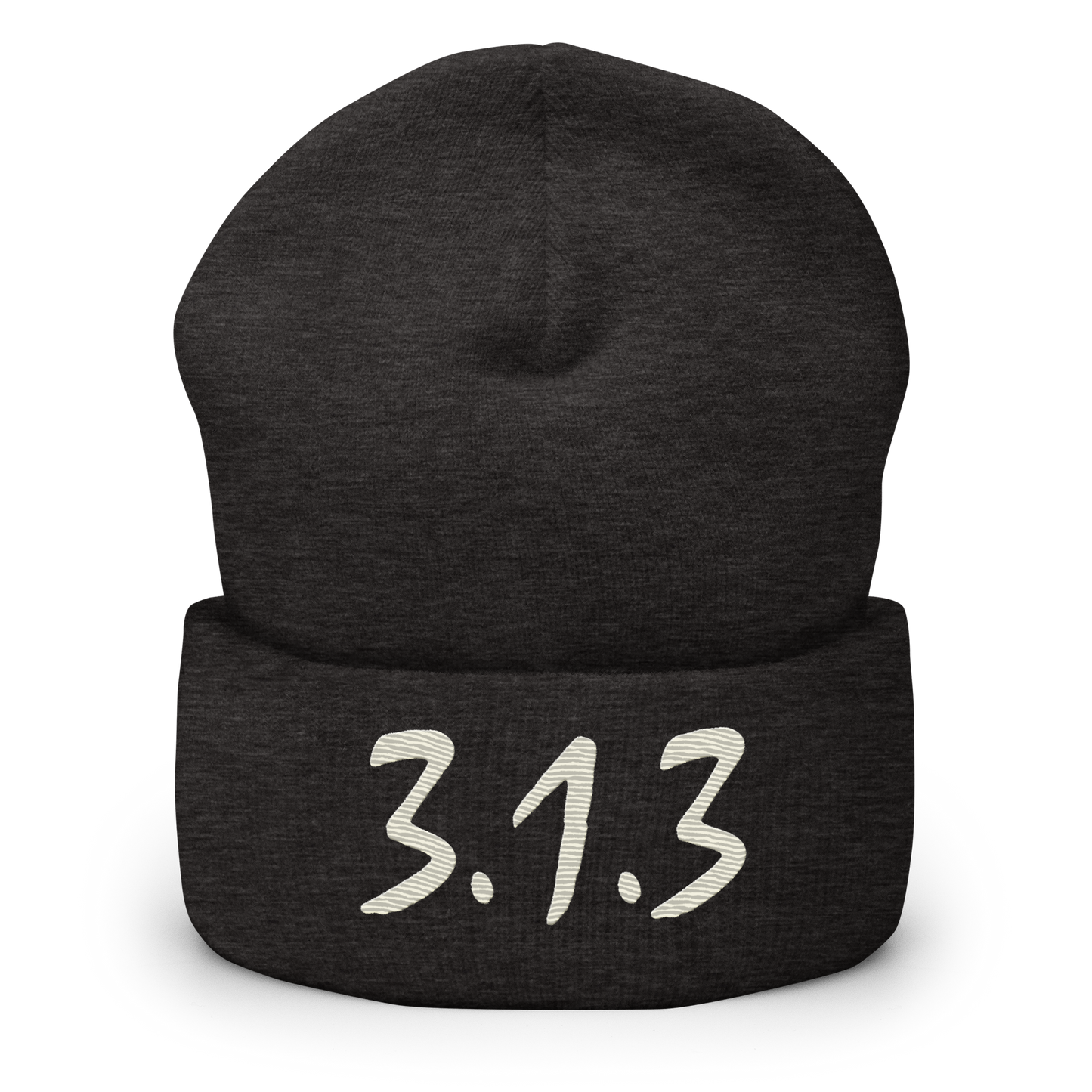 Detroit '313' Cuffed Beanie (Compton Font) | Ivory White