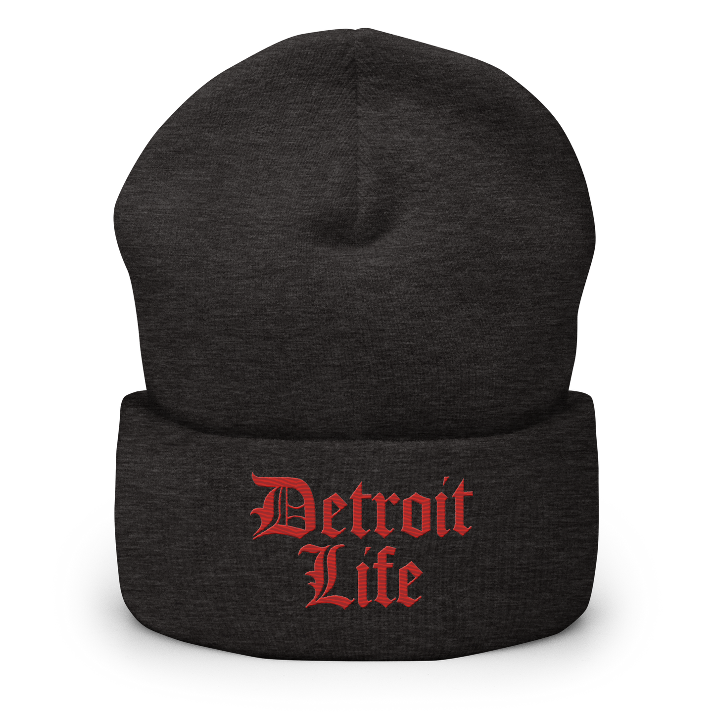 'Detroit Life' Cuffed Beanie | Aliform Red