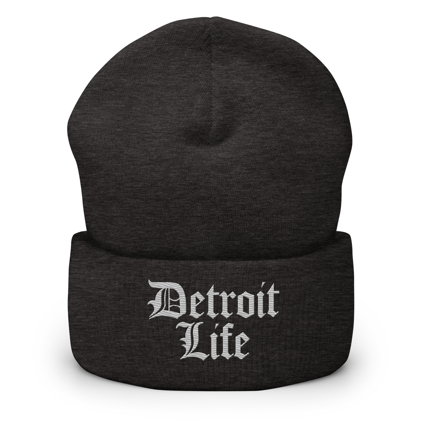 'Detroit Life' Cuffed Beanie | Platinum