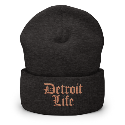 'Detroit Life' Cuffed Beanie | Copper