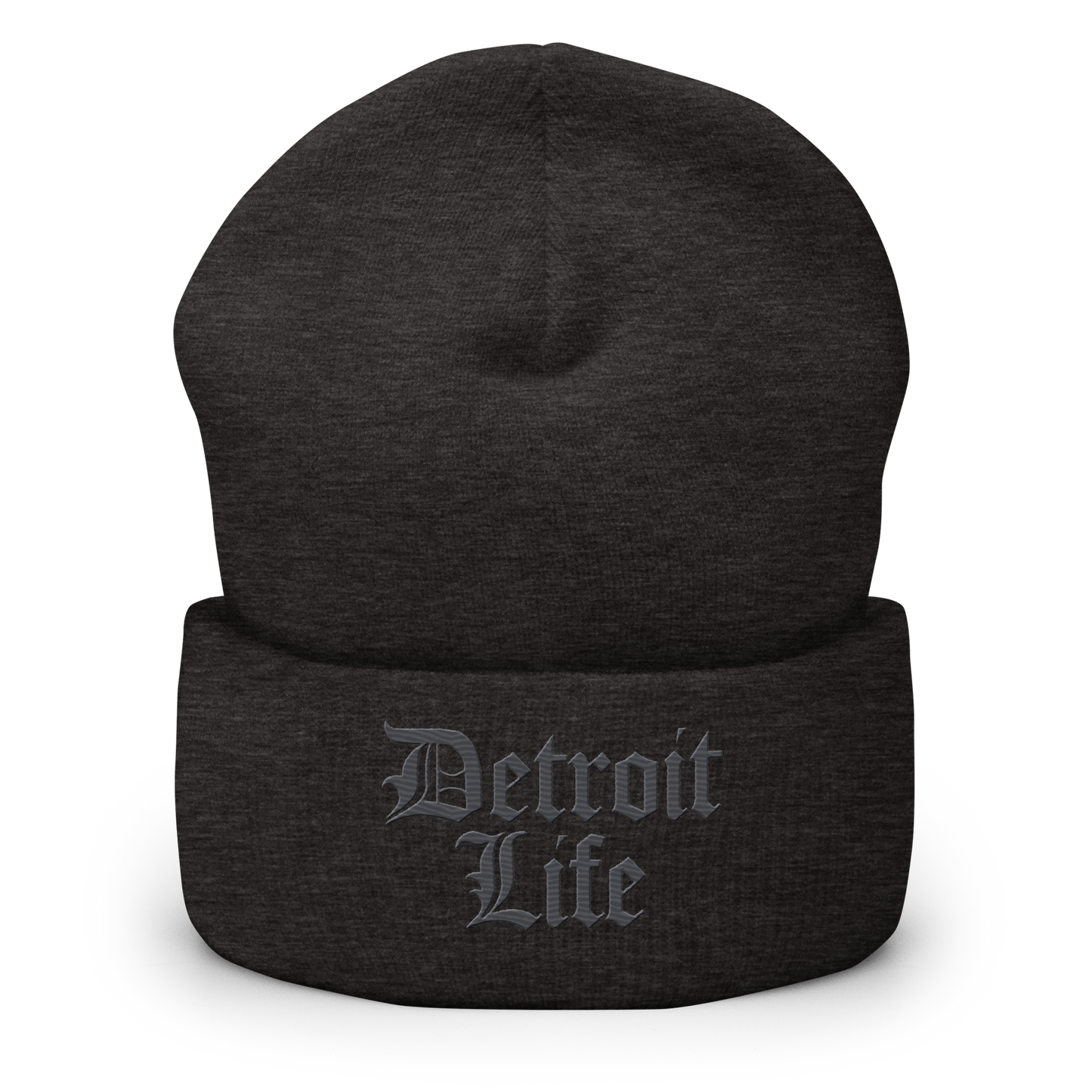 'Detroit Life' Cuffed Beanie | Iron Ore Grey