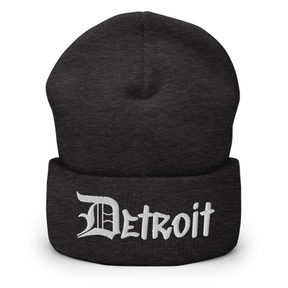 'Detroit' Cuffed Beanie (OED Tag Font)