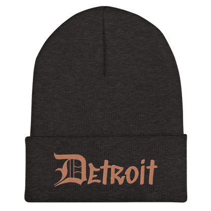 'Detroit' Cuffed Beanie (OED Tag Font) | Copper