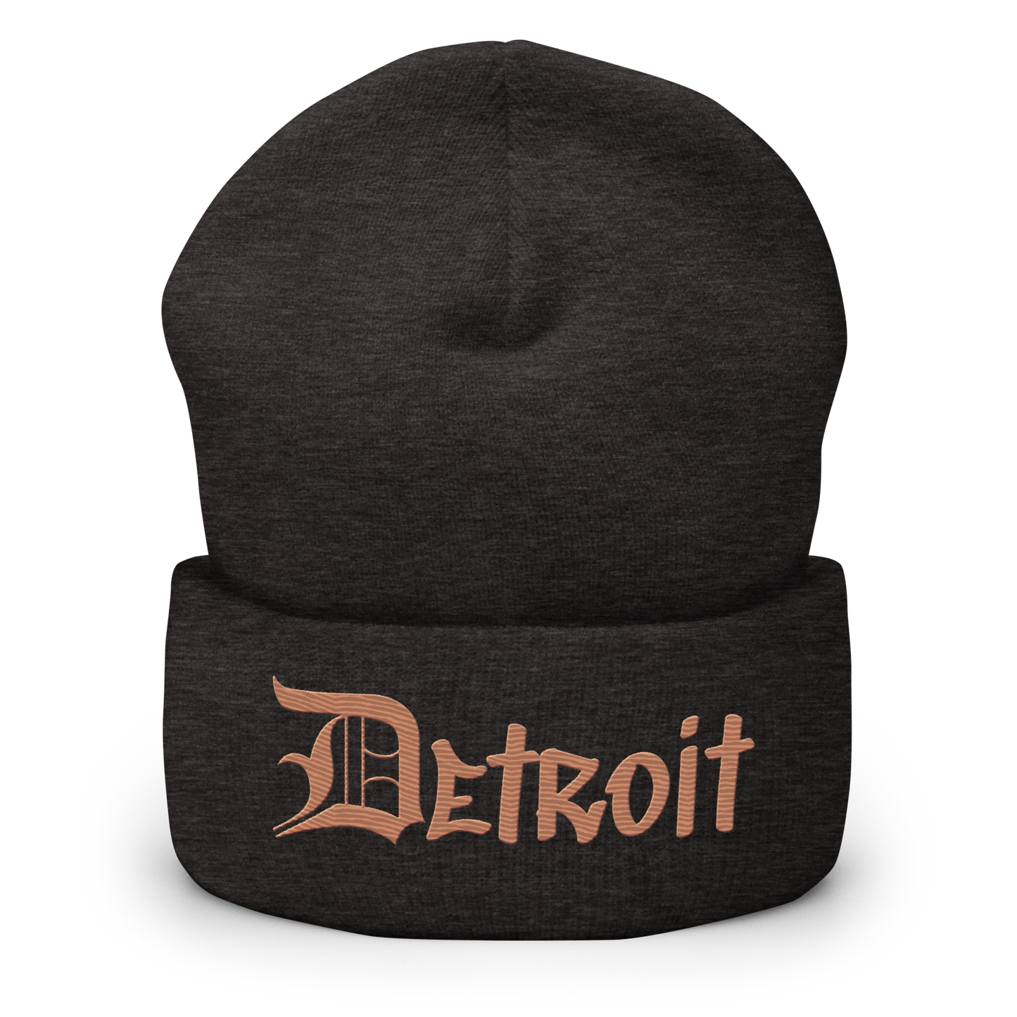 'Detroit' Cuffed Beanie (OED Tag Font) | Copper