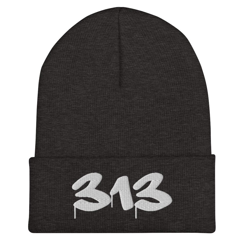 Detroit '313' Cuffed Beanie (Tag Font)