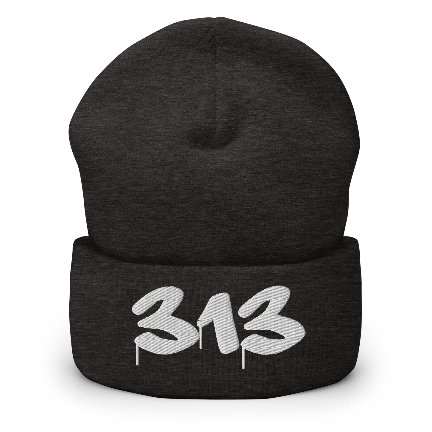 Detroit '313' Cuffed Beanie (Tag Font)