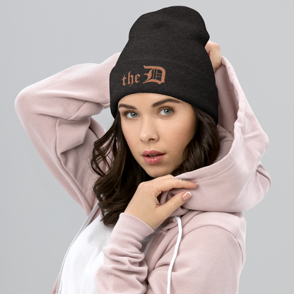 Detroit 'The D' Cuffed Beanie | Copper