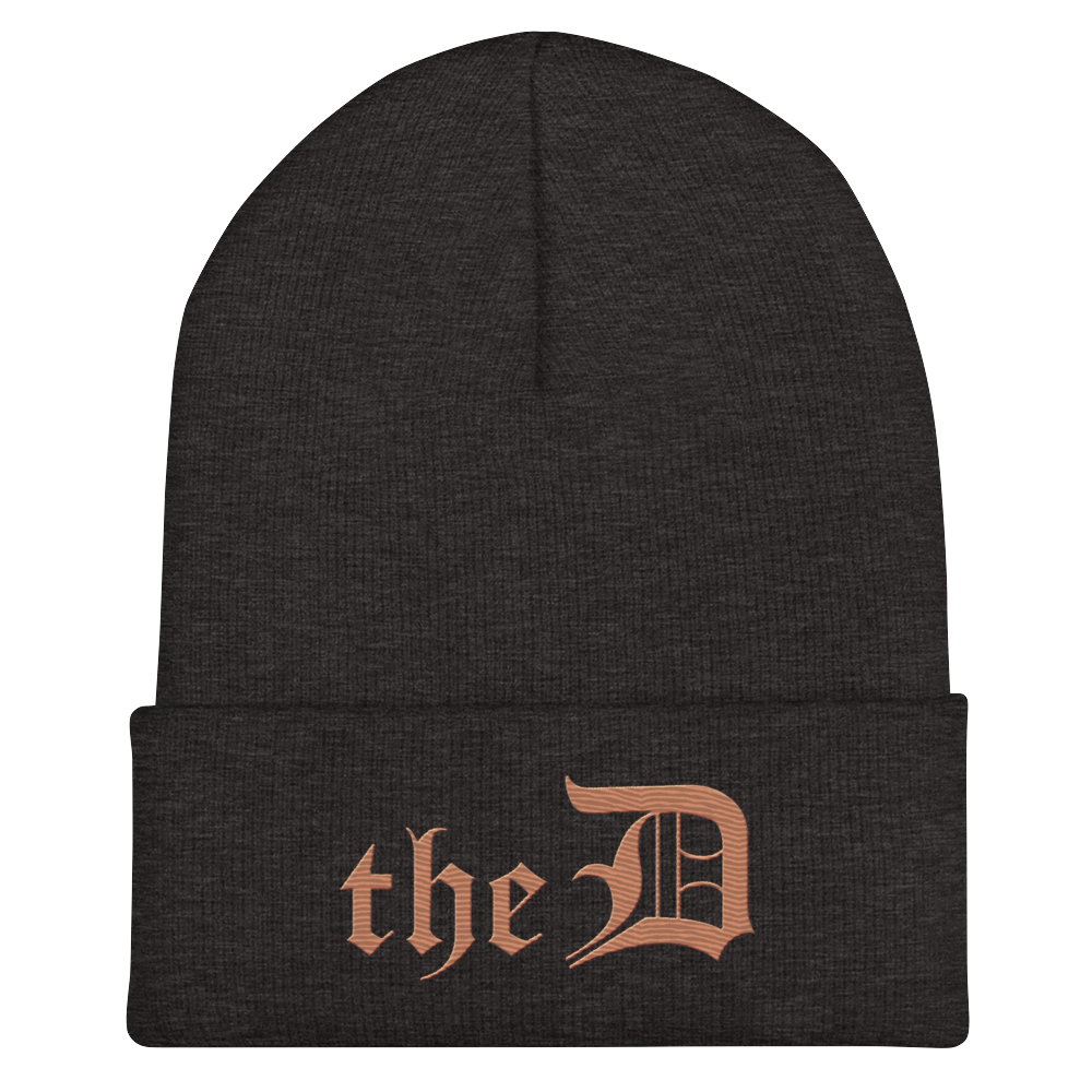 Detroit 'The D' Cuffed Beanie | Copper