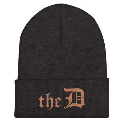 Detroit 'The D' Cuffed Beanie | Copper