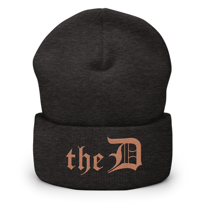 Detroit 'The D' Cuffed Beanie | Copper