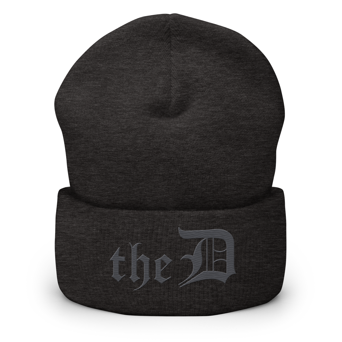 Detroit 'The D' Cuffed Beanie | Iron Ore Grey