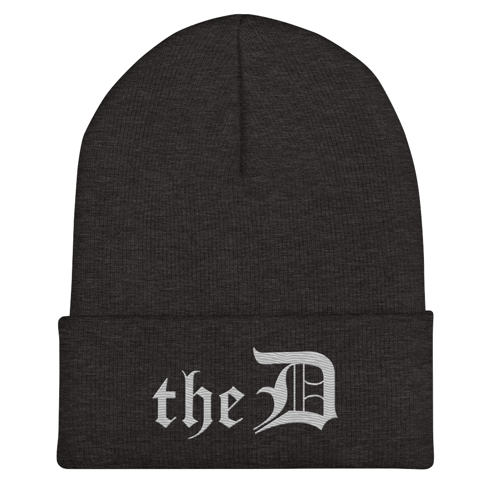 Detroit 'The D' Cuffed Beanie | Platinum